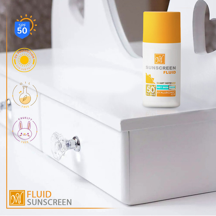 فلوئید ضدآفتاب بیرنگ مای SPF50 مدل Smart Defense
