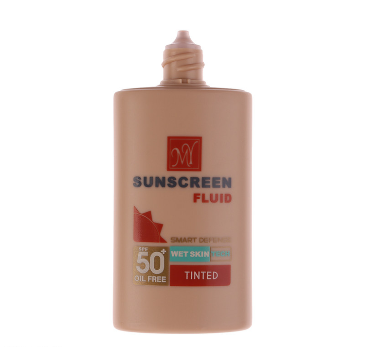 فلوئید ضد آفتاب رنگی مای SPF 50 مدل Smart Defense حاوی محافظ UVA و UVB مناسب انواع پوست